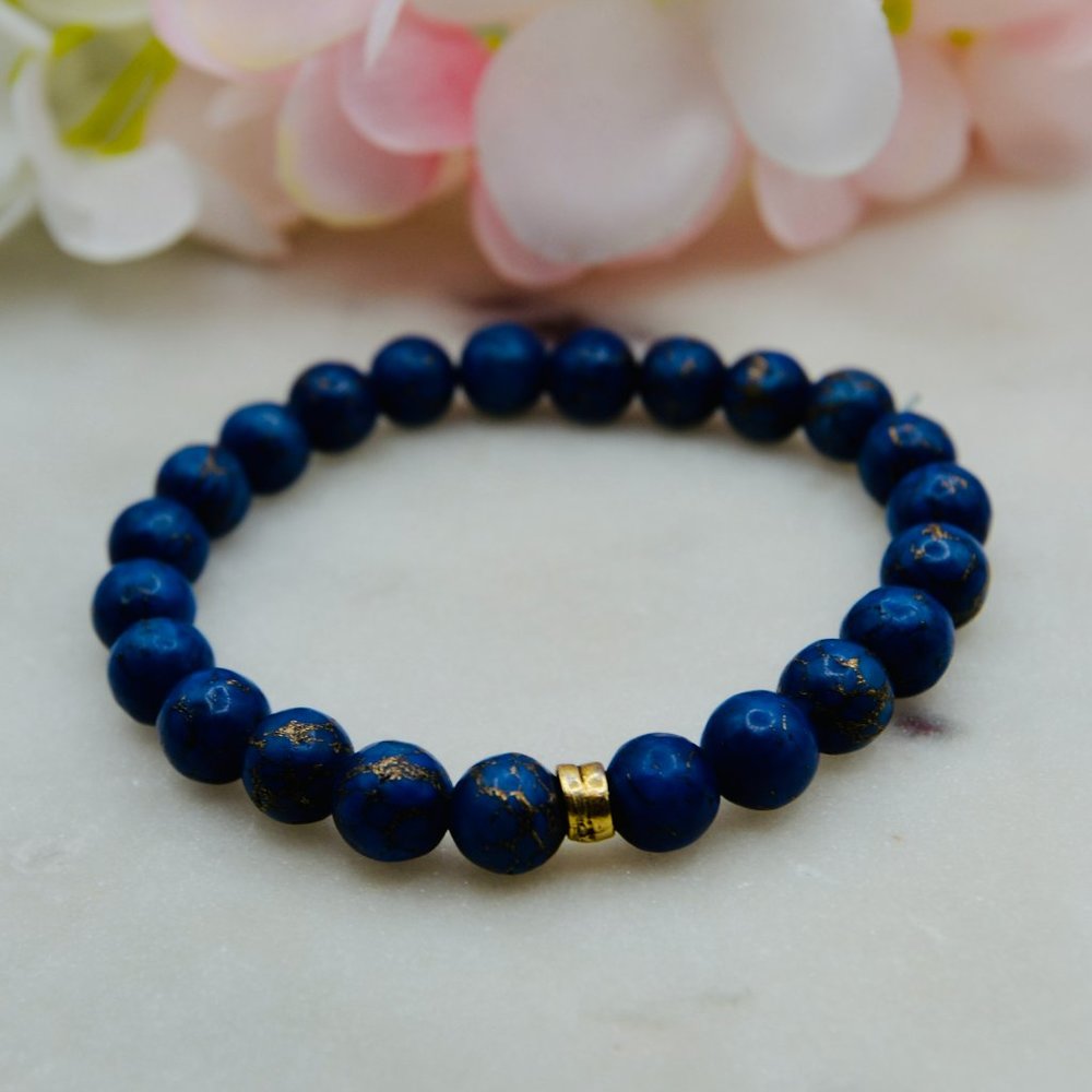 Lapis Lazuli Bracelet on Stretch Cord